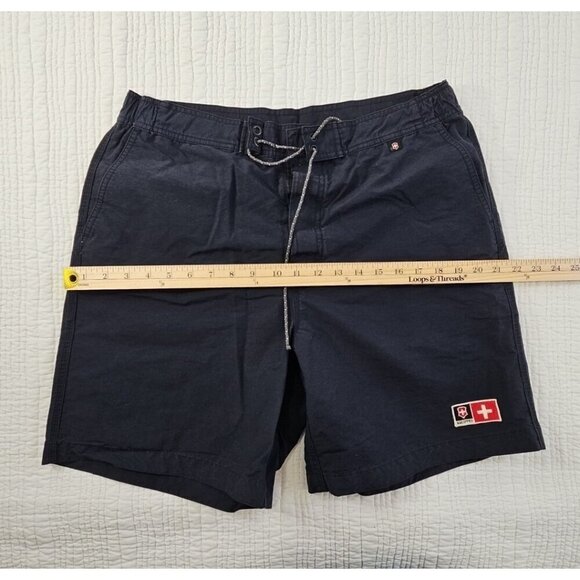 Victorinox Swiss Army Knife Cargo Board Shorts Men's Large Navy Blue 7" Inseam - Picture 4 of 13